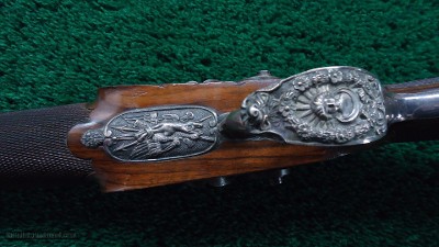 CASED BEAUTIFUL FRENCH PERCUSSION DOUBLE SHOTGUN BY LOUIS MALHERBE - Image 11 of 25