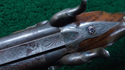 CASED BEAUTIFUL FRENCH PERCUSSION DOUBLE SHOTGUN BY LOUIS MALHERBE - Image 12 of 25