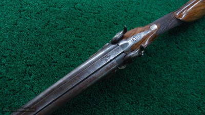 CASED BEAUTIFUL FRENCH PERCUSSION DOUBLE SHOTGUN BY LOUIS MALHERBE - Image 3 of 25