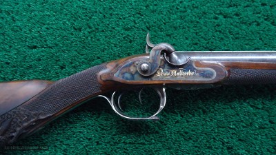 CASED BEAUTIFUL FRENCH PERCUSSION DOUBLE SHOTGUN BY LOUIS MALHERBE