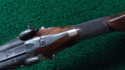 CASED BEAUTIFUL FRENCH PERCUSSION DOUBLE SHOTGUN BY LOUIS MALHERBE - Image 10 of 25