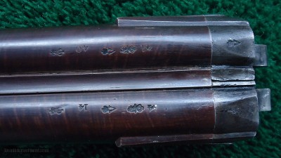 BEAUTIFUL CASED PERCUSSION DOUBLE BARREL CAPE GUN BY JOSEPH BOURNE - Image 16 of 25