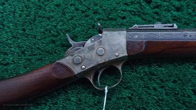 FACTORY ENGRAVED AND INSCRIBED REMINGTON NUMBER 2 RIFLE IN CALIBER 32 RF