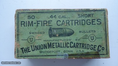A BOX OF 44 RIMFIRE SHORT UMC CARTRIDGES - Image 8 of 8