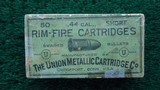 A BOX OF 44 RIMFIRE SHORT UMC CARTRIDGES - 1 of 8