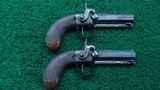 **Sale Pending** CASED PAIR OF PEACOCK LONDON MARKED PERCUSSION PISTOLS - 1 of 23