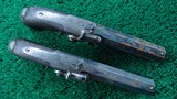**Sale Pending** CASED PAIR OF PEACOCK LONDON MARKED PERCUSSION PISTOLS - 3 of 23