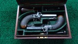 **Sale Pending** CASED PAIR OF PEACOCK LONDON MARKED PERCUSSION PISTOLS - 20 of 23