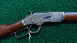 *Sale Pending* - WINCHESTER 1873 RIFLE INSCRIBED TO MASSACHUSETTS NEWSPAPERMAN EDWARD POYEN IN 44 WCF - 1 of 21