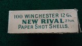 *Sale Pending* - WINCHESTER NEW RIVAL 1901 SHOTGUN SHELL BOX FOR 100 PAPER SHOT SHELLS - 4 of 10