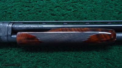 ENGRAVED WINCHESTER MODEL 12 DELUXE TRAP SHOTGUN - Image 5 of 19