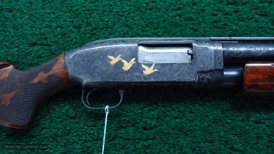 ENGRAVED WINCHESTER MODEL 12 DELUXE TRAP SHOTGUN