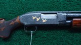 ENGRAVED WINCHESTER MODEL 12 DELUXE TRAP SHOTGUN - 1 of 19