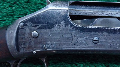 VERY FINE FACTORY ENGRAVED WINCHESTER MODEL 97 BLACK DIAMOND PIGEON GUN 12 GAUGE - Image 9 of 20