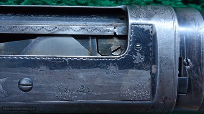 VERY FINE FACTORY ENGRAVED WINCHESTER MODEL 97 BLACK DIAMOND PIGEON GUN 12 GAUGE - Image 12 of 20
