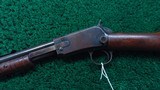 RARE ROUND BARRELED WINCHESTER MODEL 90 SLIDE ACTION RIFLE IN 22 LONG - 2 of 19