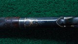 FANTASTIC FACTORY ENGRAVED GOLD INLAID WINCHESTER MODEL 1886 LIGHT WEIGHT RIFLE - 13 of 24