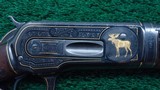 FANTASTIC FACTORY ENGRAVED GOLD INLAID WINCHESTER MODEL 1886 LIGHT WEIGHT RIFLE - 9 of 24
