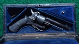 CASED ENGRAVED PINFIRE REVOLVER BY SCHOLBERG & GADET - 17 of 19