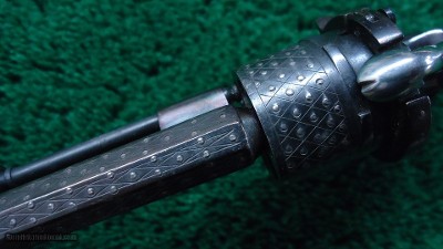 CASED ENGRAVED PINFIRE REVOLVER BY SCHOLBERG & GADET - Image 7 of 19
