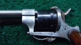 VERY FINE CASED ENGRAVED LEFUCHEAUX PINFIRE REVOLVER IN 32 CALIBER - 7 of 18