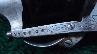 VERY FINE CASED ENGRAVED LEFUCHEAUX PINFIRE REVOLVER IN 32 CALIBER - Image 10 of 18
