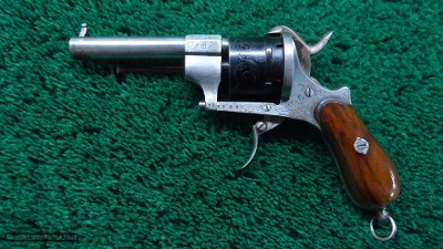 VERY FINE CASED ENGRAVED LEFUCHEAUX PINFIRE REVOLVER IN 32 CALIBER - Image 2 of 18