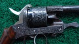 CASED ENGRAVED JAVELLE PINFIRE REVOLVER - 7 of 21