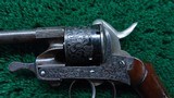 CASED ENGRAVED JAVELLE PINFIRE REVOLVER - 9 of 21
