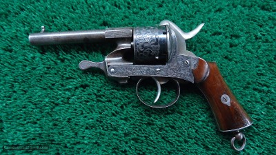 CASED ENGRAVED JAVELLE PINFIRE REVOLVER - Image 2 of 21