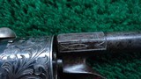 CASED ENGRAVED JAVELLE PINFIRE REVOLVER - 10 of 21