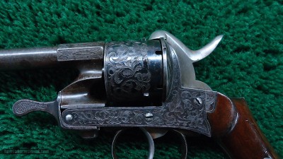 CASED ENGRAVED JAVELLE PINFIRE REVOLVER - Image 9 of 21