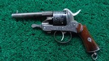 CASED ENGRAVED JAVELLE PINFIRE REVOLVER - 2 of 21