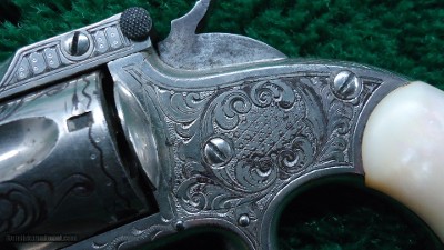 CASED ENGRAVED SMITH & WESSON MODEL No. 1-1/2 SINGLE ACTION TOP-BREAK REVOLVER - Image 9 of 21