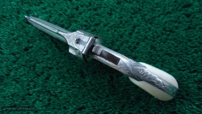 CASED ENGRAVED SMITH & WESSON MODEL No. 1-1/2 SINGLE ACTION TOP-BREAK REVOLVER - Image 5 of 21