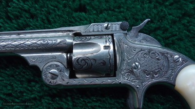 CASED ENGRAVED SMITH & WESSON MODEL No. 1-1/2 SINGLE ACTION TOP-BREAK REVOLVER - Image 7 of 21