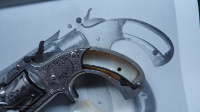 CASED ENGRAVED SMITH & WESSON MODEL No. 1-1/2 SINGLE ACTION TOP-BREAK REVOLVER - Image 15 of 21