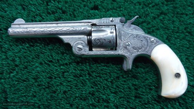 CASED ENGRAVED SMITH & WESSON MODEL No. 1-1/2 SINGLE ACTION TOP-BREAK REVOLVER - Image 2 of 21