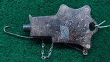 VERY INTERESTING CAST IRON TRAP GUN - 2 of 12
