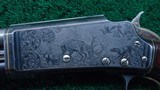 VERY RARE CASED MODEL 1898 MARLIN D GRADE SHOTGUN WITH GRADE 15 ENGRAVING AND GOLD INLAYS - 7 of 25