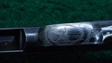 VERY RARE CASED MODEL 1898 MARLIN D GRADE SHOTGUN WITH GRADE 15 ENGRAVING AND GOLD INLAYS - 12 of 25
