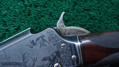 VERY RARE CASED MODEL 1898 MARLIN D GRADE SHOTGUN WITH GRADE 15 ENGRAVING AND GOLD INLAYS - Image 15 of 25