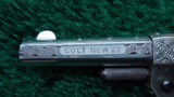 VERY FINE CASED COLT NEW LINE FACTORY ENGRAVED REVOLVER IN CALIBER 22 - 10 of 16