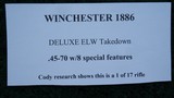 *Sale Pending* - BEAUTIFUL WINCHESTER 1886 SPECIAL ORDER DELUXE RIFLE IN CALIBER 45-70 - 25 of 25