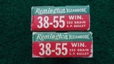 2 FULL BOXES OF REMINGTON KLEANBORE 38-55 WIN AMMO - 3 of 8