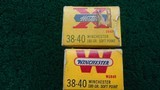 *Sale Pending* - 1 FULL BOX OF WESTERN AND 1 FULL BOX OF WINCHESTER 38-40 WIN AMMO - 1 of 8