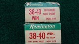 *Sale Pending* - 2 FULL BOXES OF REMINGTON 38-40 WIN AMMO - 1 of 8