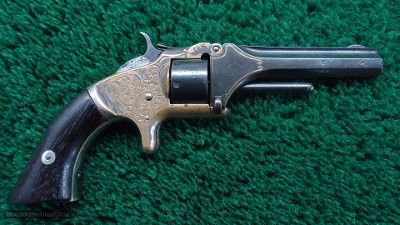 EXHIBITION GRADE ENGRAVED SMITH & WESSON No. 1 SECOND ISSUE 22 CALIBER REVOLVER WITH GOLD - Image 2 of 15
