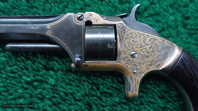 EXHIBITION GRADE ENGRAVED SMITH & WESSON No. 1 SECOND ISSUE 22 CALIBER REVOLVER WITH GOLD - Image 9 of 15
