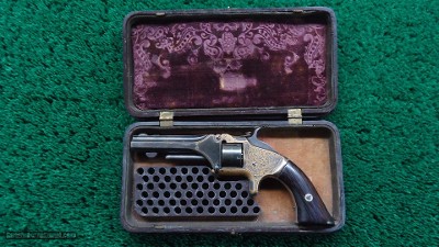 EXHIBITION GRADE ENGRAVED SMITH & WESSON No. 1 SECOND ISSUE 22 CALIBER REVOLVER WITH GOLD - Image 14 of 15